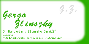 gergo zlinszky business card